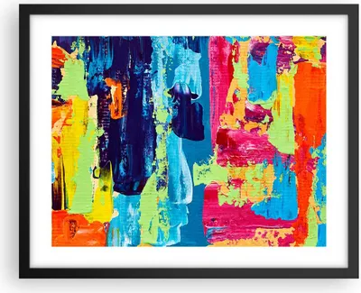 Produktbild von Gerahmtes Poster - Schwarzer Rahmen - Abstraktion Design Grafik - 50x40 cm - Wand Bild - Wanddeko - Wandbilder - Wandposter - Bilderrahmen - Bilder - Kunstdruck - Wandbild - P2BAA50x40-3131