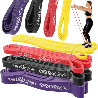 Produktbild von 4er Set Übungsbänder Latex Widerstandsbänder - Powerband