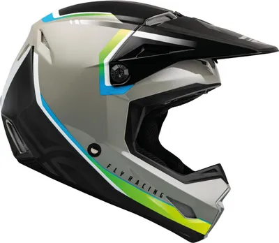 Produktbild von Fly Racing Kinetic Vision Youth Motocross Helm, schwarz/grau, L