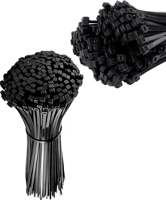 Obrázek produktu pro Černé kabelové pásky 200x2,5 mm nylon 100 kusů tepelně odolné