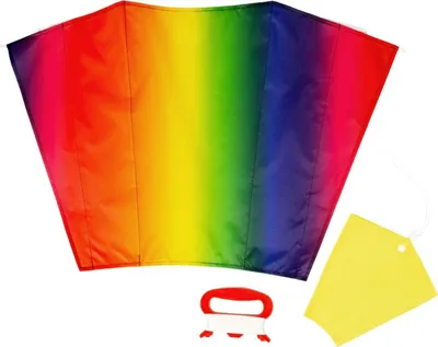 Produktbild von Wolkenstürmer Kinderdrachen Sled Regenbogen (bunt), Einleinerdrachen ohne Gestänge - flugfertig inkl. Schnur