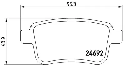 Produktbild von Brembo Bremsbelagsatz, Scheibenbremse Hinterachse P 68 043