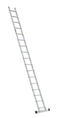 Produktbild von Drabest | Leiter - Aufstiegsleiter - 17 Sprossen - Tragfähigkeit 150 kg - Aluleiter 1x17 Stufen - Professionelle Anlegeleiter