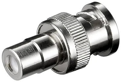 Produktbild von Goobay BNC-Stecker > Cinchkupplung, Silber, 1 Stk. im Plastikbeutel