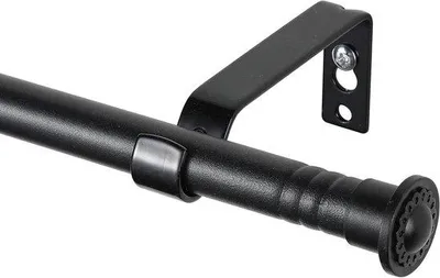 Obrázok produktu pre Nastaviteľná závesná tyč 16 mm na montáž na stenu – vrátane háčikov a koncoviek – ideálna do obývacej izby a spálne