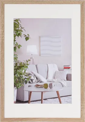 Immagine prodotto di Cornice Henzo Modern 40x60 cm marrone medio con passe-partout 30x45 cm