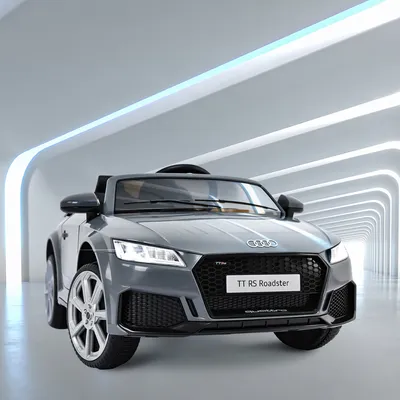 Produktbild von Merax Elektro Kinderauto Kinderfahrzeug Audi TT RS 12V Sportwagen Elektroauto mit USB, AUX, 2×30W Motoren und LED-Lichter, inkl. Fernbedienung, Belastbarkeit 30 kg, Grau