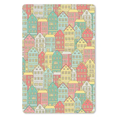 Produktbild von MuchoWow® Mauspad Mousepad Haus - Muster - Pastell 18x27 cm - Mousepads - Maus Mat - Pad - Mausunterlage