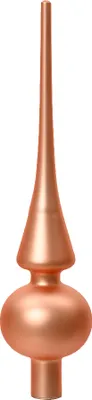 Produktbild von Christbaumspitze Glas 26cm - Prickelndrosa matt