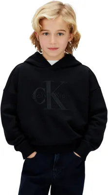 Produktbild von Calvin Klein Jungen Hoodie Mono Logo mit Kapuze, Schwarz (Black [Csi] 25Cw100017