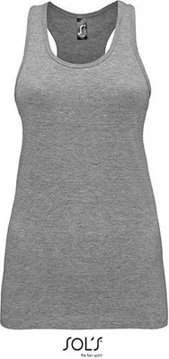 Produktbild von SOLs 01826 | Damen Justin Tee-Shirt / Halbgekämmte Baumwolle - Farbe: Grey Melange - Größe: M