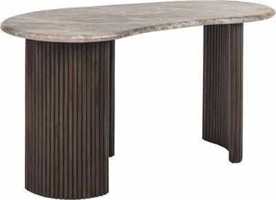 Zdjęcie produktu dla Luksusowe biurko Casa Padrino z marmurowym blatem beż/ciemny brąz 150 cm - Meble biurowe