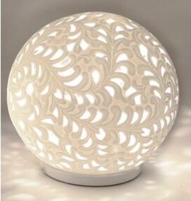 Formano Kugelleuchte 24 cm Harmonie Romantik  Porzellan weiß Lampe