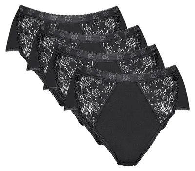 Immagine prodotto di sloggi, confezione da 4 slip midi Chic: stile femminile con dettagli in pizzo, vestibilità perfetta, tessuto traspirante