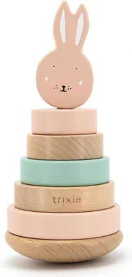 Produktbild von Trixie Holz Stapelturm Mrs. Rabbit - pädagogischesSpielzeug rosa