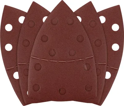 Obrázek produktu pro GRAPHITE Brusný papír na suchý zip delta 102x152 mm, 5 kusů, s 11 přísavnými otvory; oxid hlinitý; na dřevo, kov, plast, sklo, sádrokartonové desky