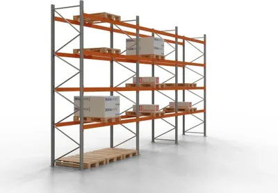 Produktbild von Palettenregal TAURUS | Extra-Tall | HxBxT 450x844x110cm | Fachlast 2000kg | 4 Ebenen