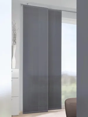 Produktbild von Flächenvorhang „Conny“ ohne Zubehör: Grau / 245x60cm Farbe: Grau Größe (HxB): 245x60cm