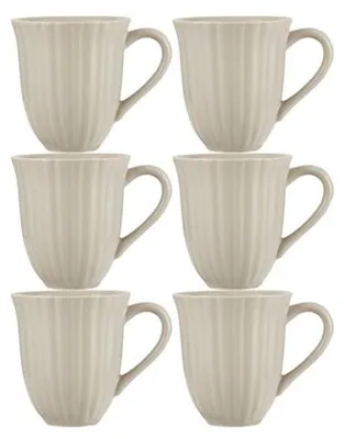 Produktbild von 6er Set Becher, Tassen MYNTE Latte für 300ml creme beige Steingut Ib Laursen