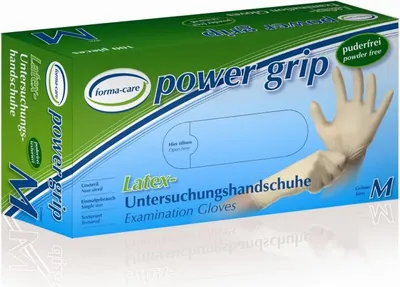 Produktbild von Forma-Care Latex power grip Handschuhe Gr.M 100 St