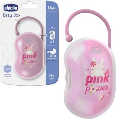 Image de CHICCO porte-sucette double, rose
