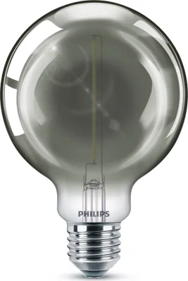 Produktbild von Philips Filament-Lampe Rauchglas 11W G93 E27, 2 W, 11 W, E27, 100 lm, 15000 h, Warmweiß