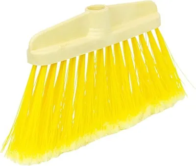 Produktbild von Spontex Ersatzbesen – Extra Lange Gefranste Kunststoffborsten, 35 cm, Gelb, Ideal für Außenbereiche, ohne Stiel