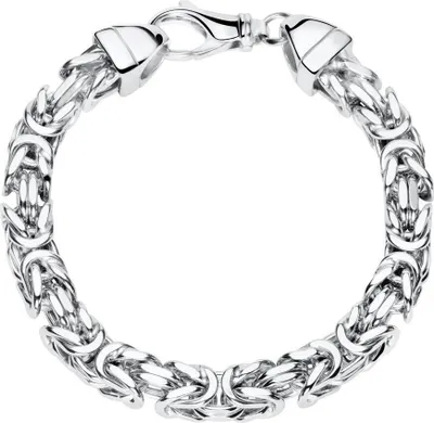 Produktbild von Armband mit Königskettengliedern 925er Silber, 7 mm von JEWLIX 19-25cm