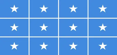 Produktbild von Mini Aufkleber Set - Pack glatt - 50x31mm - selbstklebender Sticker - Somalia - Flagge / Banner / Standarte fürs Auto, Büro, zu Hause und die Schule - 12 Stück