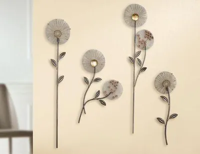 Produktbild von Gilde Metall Wandrelief Blume 69471