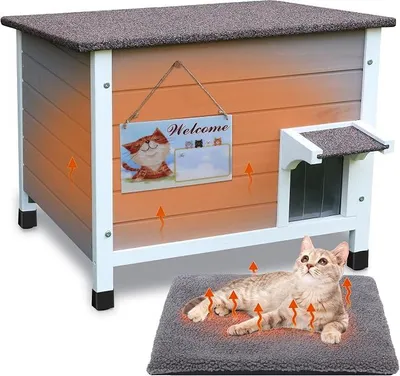 Produktbild von Katzenhaus Outdoor, 6-seitig isoliert, Winterfest wetterfest für mehrere Katzen