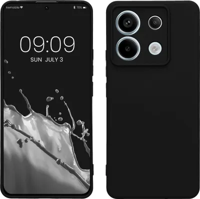 Produktbild von kwmobile Slim Case kompatibel mit Xiaomi Redmi Note 13 Pro 5G / Poco X6 5G Hülle - Handyhülle aus Silikon in Schwarz