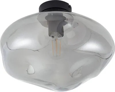 Produktbild von Lindby Deckenleuchte Lelia, rauchgrau, Glas, Ø 35 cm
