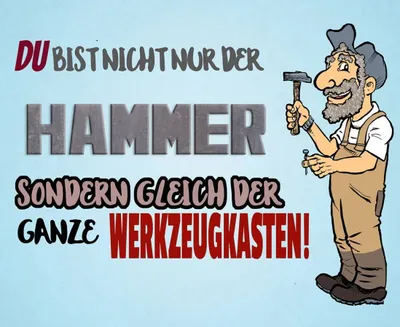 Produktbild von vianmo Holzschild 30x40 cm du Bist nicht nur der Hammer