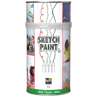 Produktbild von MagPaint SketchPaint Weiß 1000 ml glänzend, Whiteboardfarbe für Wand, Tür & Möbel