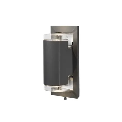 Produktbild von Konstsmide Potenza Wandleuchte anthrazit, 2xGU10 Sockel, max 2x6W, 240V, Aluminium/Acrylglas, 7987-370