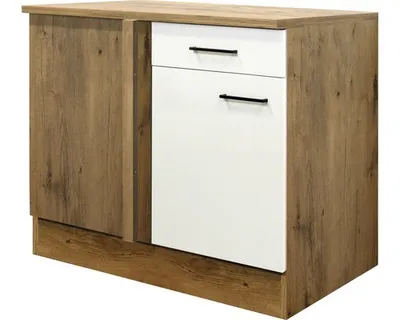 Obrázok produktu pre Rohová kuchynská skrinka dolná Flex Well Vintea šírka 110 cm magnólie matná