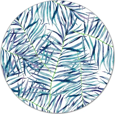 Produktbild von Glas-Herdabdeckplatte Glaskeramikkochfeld-Abdeckung Schneideplatten - 40 cm - Aquarell Palmblätter