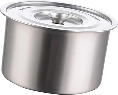 Image de Marmite en acier inoxydable facile à nettoyer, résistante aux hautes températures, multifonctionnelle avec couvercle Marmite à soupe pour l'assaisonnement des œufs 20cm / 7.9in