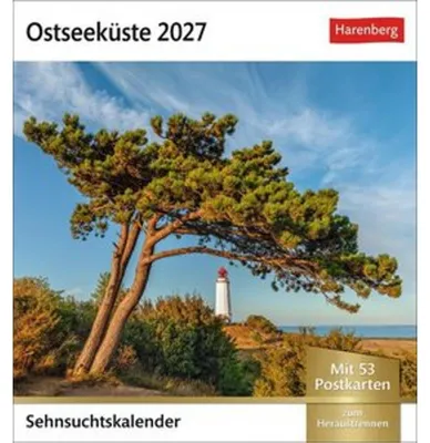 Obrázek produktu pro Kalendář snů pro pobřeží Baltského moře 2027 – týdenní kalendář s 53 pohlednicemi
