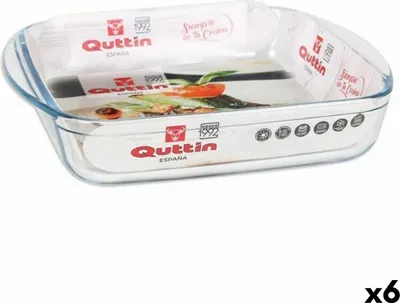 Obrázek produktu pro Pečicí plech quttin 63081 1,6 l sklo 25 x 21,9 x 5 cm (6 kusů)