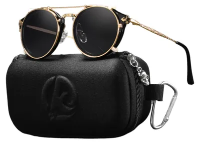 Produktbild von Runde Metall-Sonnenbrille für Damen, Outdoor-Sonnenbrille mit UV-Schutz, KD813