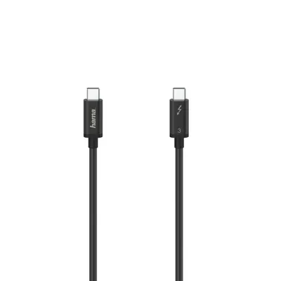 Produktbild von Hama kábel Thunderbolt 3, USB-C, 0,5 m, 40 Gb/s, 100 W.