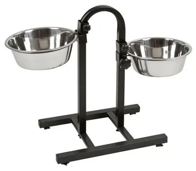 Obrázok produktu pre Kerbl Kŕmna tyč so stojanom Nastaviteľný Deluxe 2x2,8 l 52 cm čierna