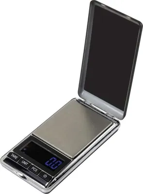 Produktbild von Basetech Taschenwaage Wägebereich (max.) 500 g Ablesbarkeit 0.1 g batteriebetrieben Silber