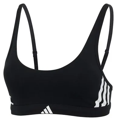 Productafbeelding van adidas dames sport-BH Scoop Bralette - Actieve essentials katoen, 3 strepen