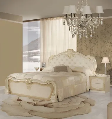 Produktbild von Barock Bettanlage Serafina 3-Teilig in Beige