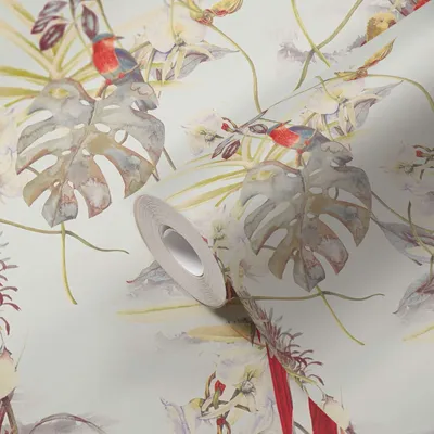 Produktbild von A.S. Creation | Botanical Tapete | Vliestapete | Kollektion PintWalls | 387251 | Rot | 10.05 x 0.53 m | Tiere | Wohnzimmer | Flur | Büro | Küche | Wohnräume