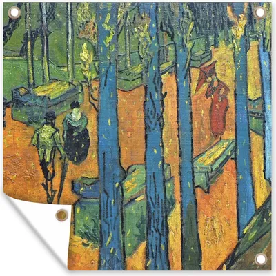 Produktbild von MuchoWow® 50x50 cm Outdoor-Poster Gartendeko Sichtschutz Garten Poster für den Garten  Die Alyscamps - Vincent van Gogh