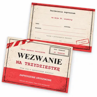 Produktbild von Einladungskarte – „Wezwanie Na Urodziny” – polnischer Text